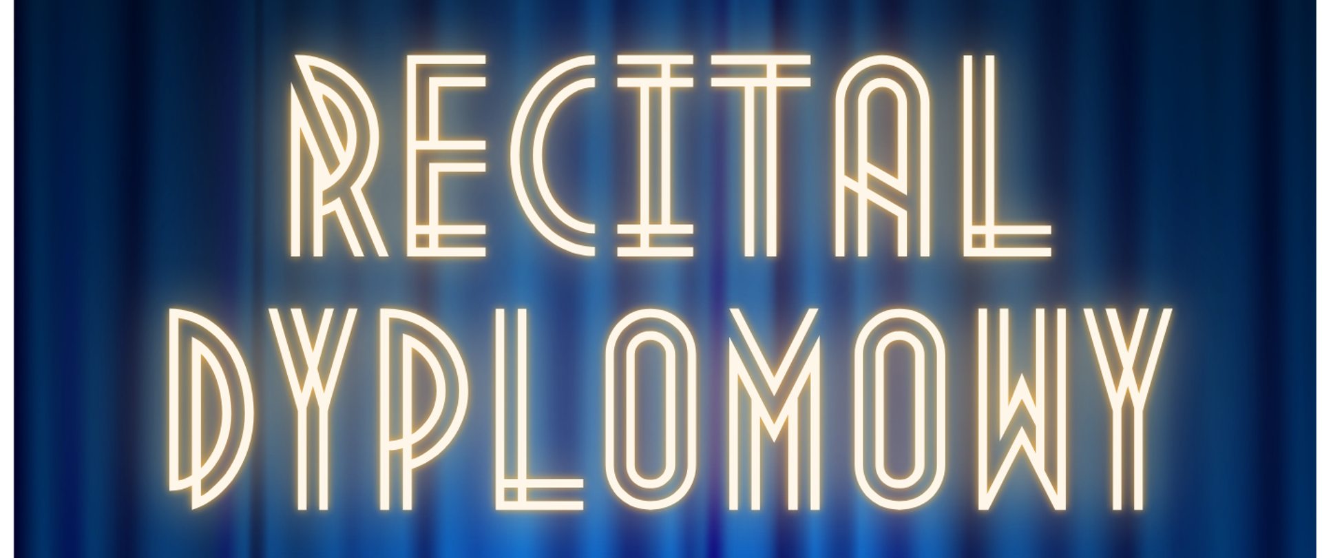 Plakat w tle niebieska kurtyna granatowa rozjaśniająca się oraz granatowe rzędy siedzeń – foteli W lewym górnym rogu logo szkoły według ustalonego znaku napisy państwowa szkoła muzyczna pierwszego i drugiego stopnia im Witolda Lutosławskiego w Nysie zaprasza na recital dyplomowy Filipa brzeźnickiego klasa perkusji magistra Macieja moskala przy fortepianie magister Dominik Zabłocki 23 kwietnia 2026 godzina 14:00
