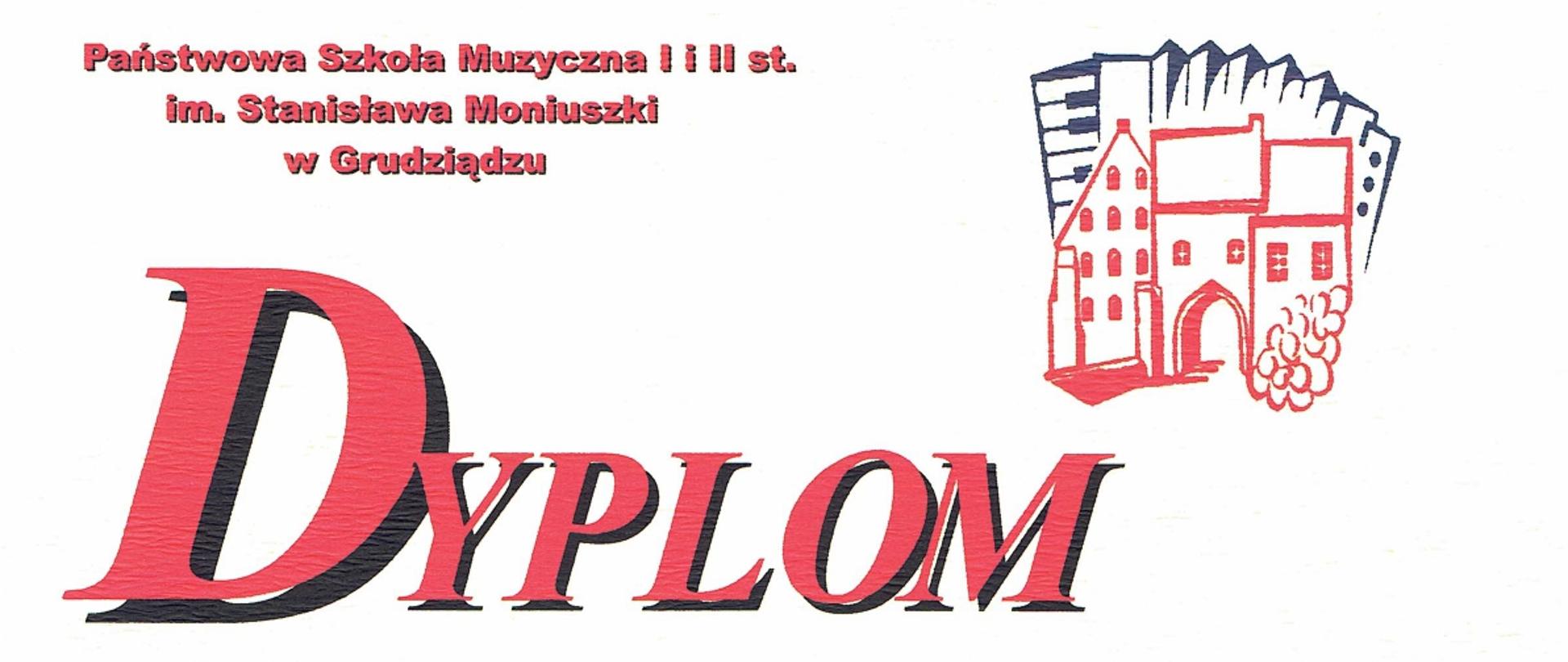 Dyplom: Od góry- Państwowa Szkoła Muzyczna I i II st. im.Stanisława Moniuszki w Grudziądzu - obok grafika przedstawiająca stylizowany akordeon z grudziądzkimi kamieniczkami.
Poniżej- Dyplom dla Tomasz Gucwy z Zespołu Szkół Muzycznych w Gdańsku-Wrzeszczu z klasy Pawła Pińskiego - wyróżnionego w kategorii IV w XVII Grudziądzkim Konkursie Akordeonowym. Poniżej podpisy jury
