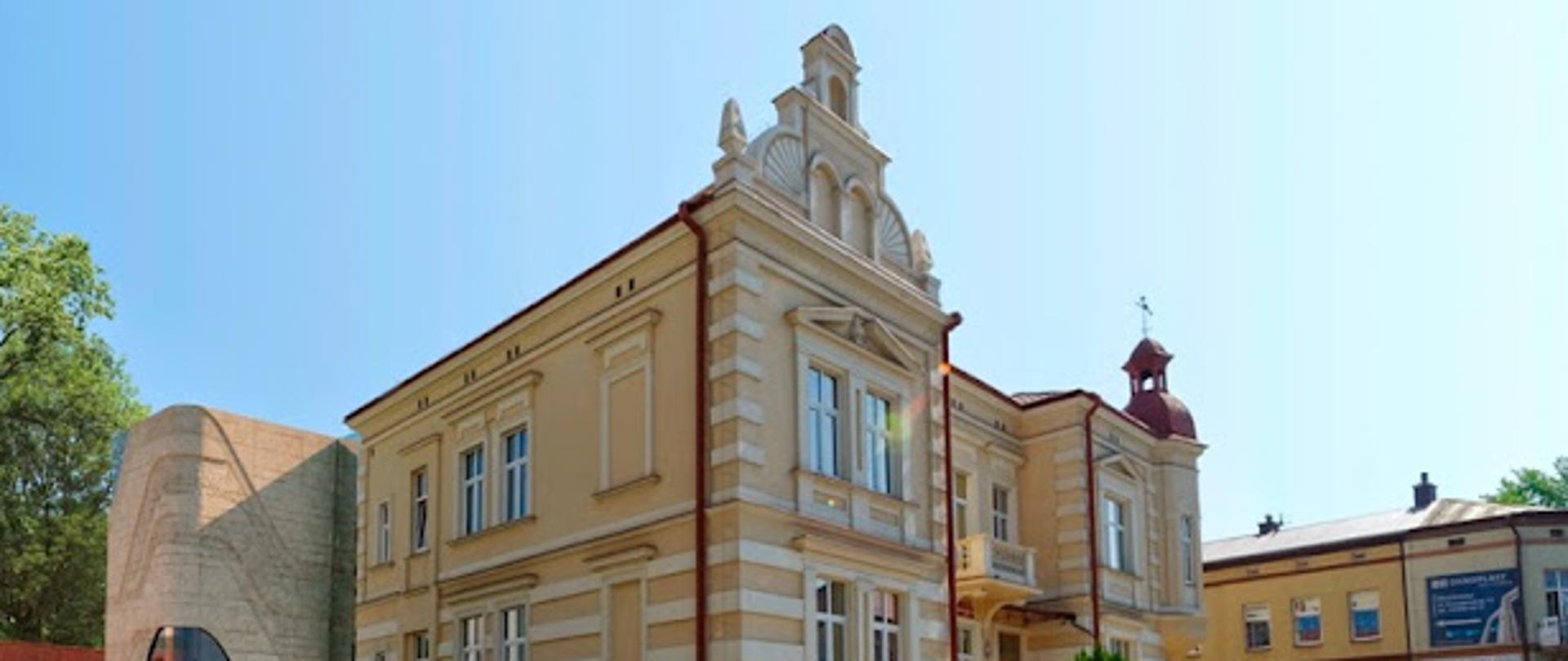 Grafika wyrenderowana na podstawie projektu rozbudowy szkoły o aulę koncertową.