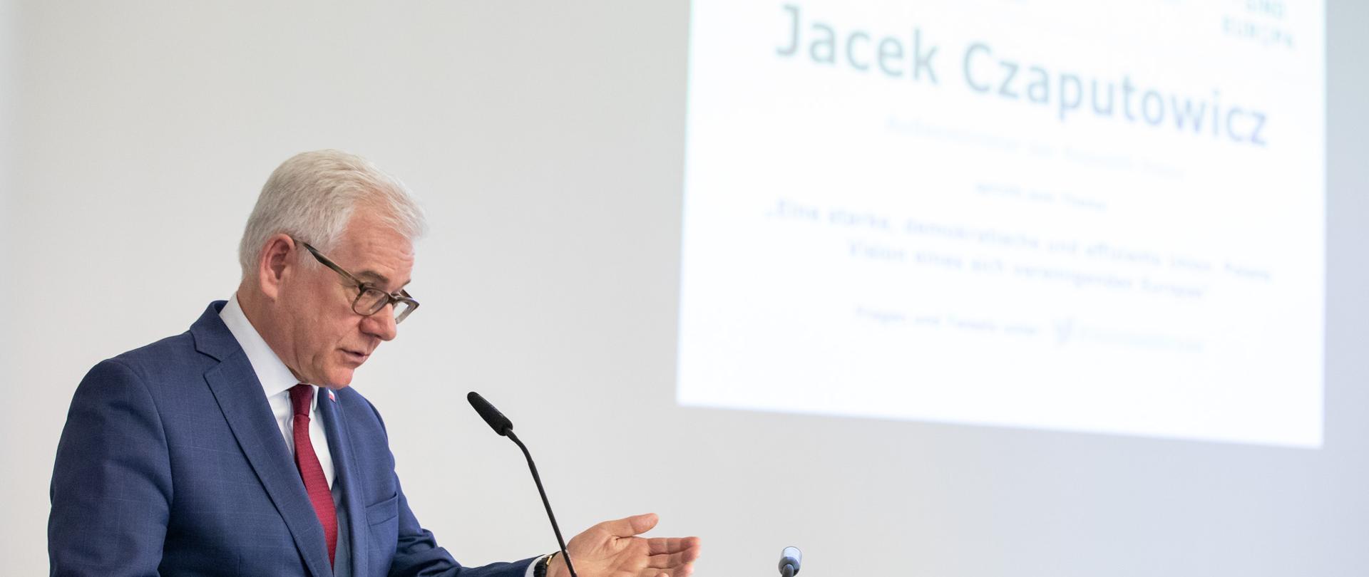 Minister Jacek Czaputowicz o polskiej wizji Unii Europejskiej