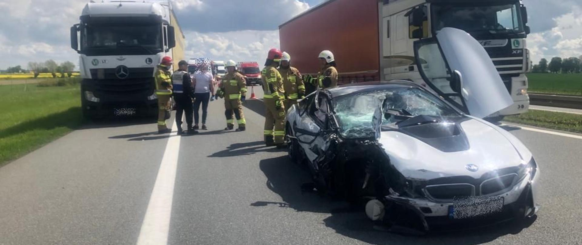 MICHORZEWO – GROŹNIE WYGLĄDAJĄCE ZDARZENIA NA 125KM AUTOSTRADY A2
