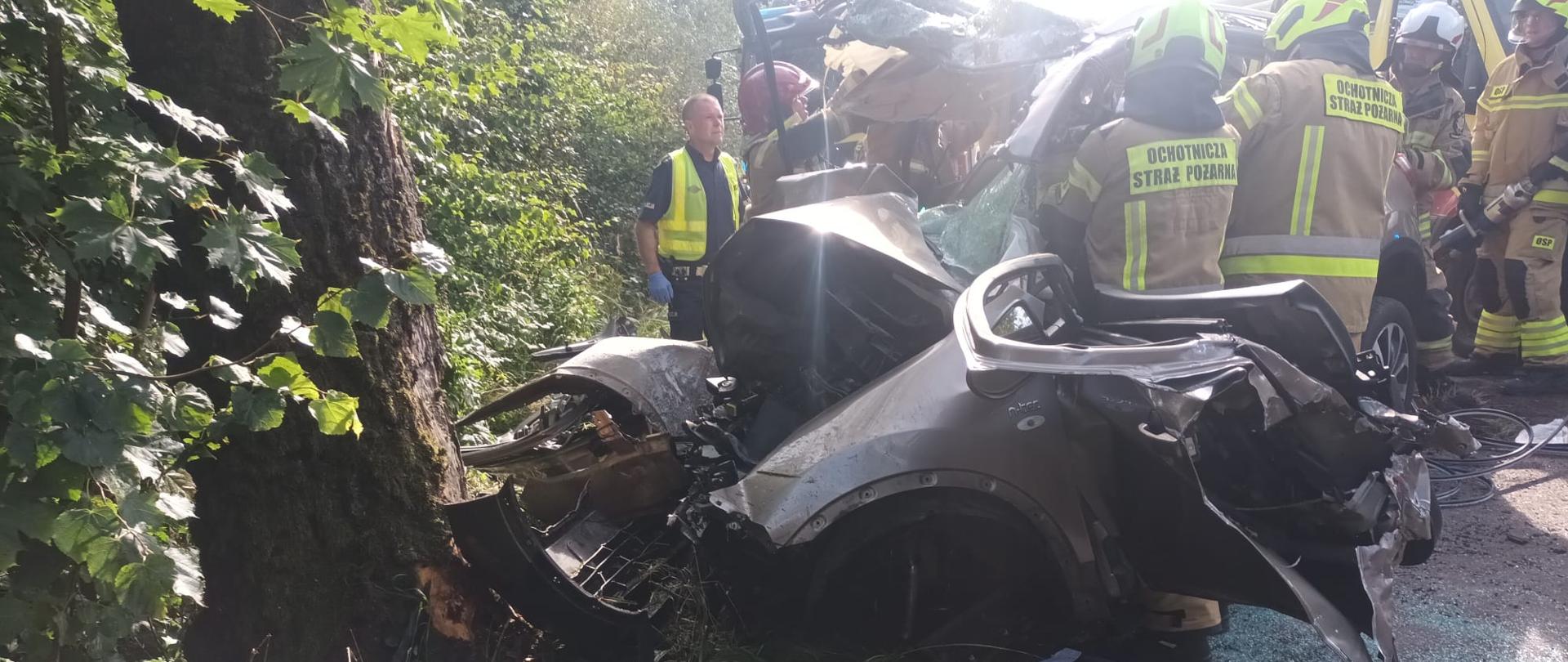 Akcja ratownicza po wypadku