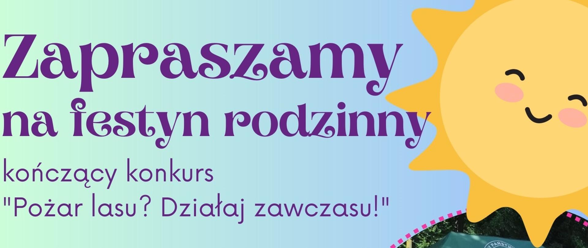 FESTYN RODZINNY. Plakat zapraszający na festyn rodzinny.
