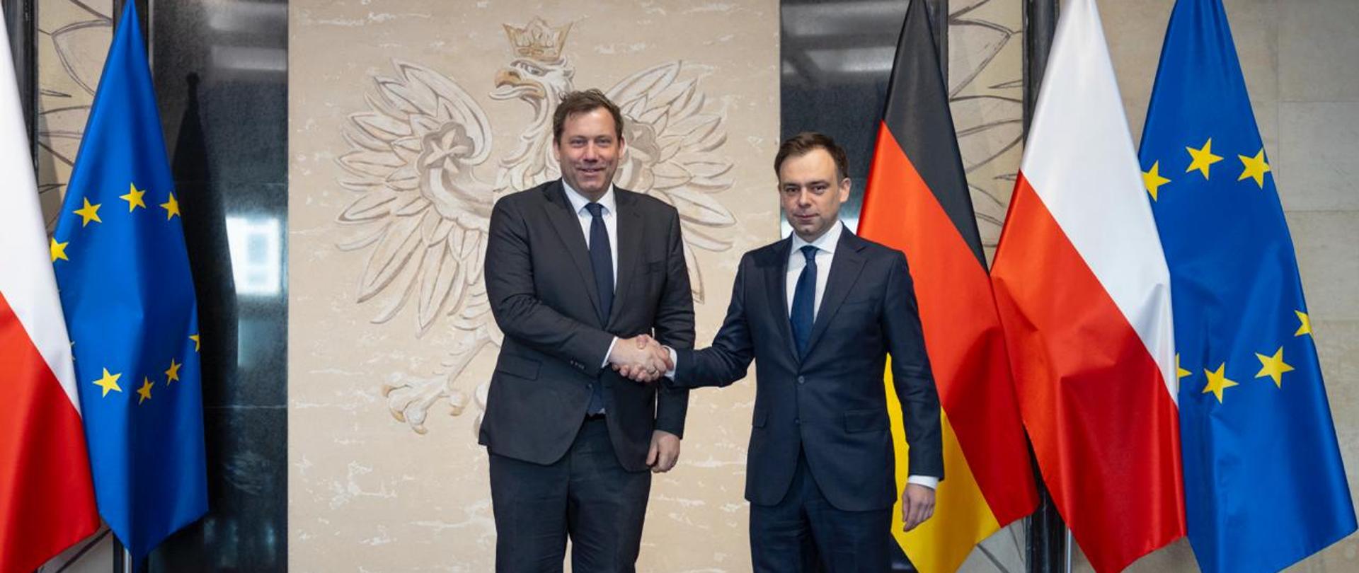 Spotkanie ministra finansów i gospodarki Andrzeja Domańskiego z wicekanclerzem Republiki Federalnej Niemiec Larsem Klingbeilem