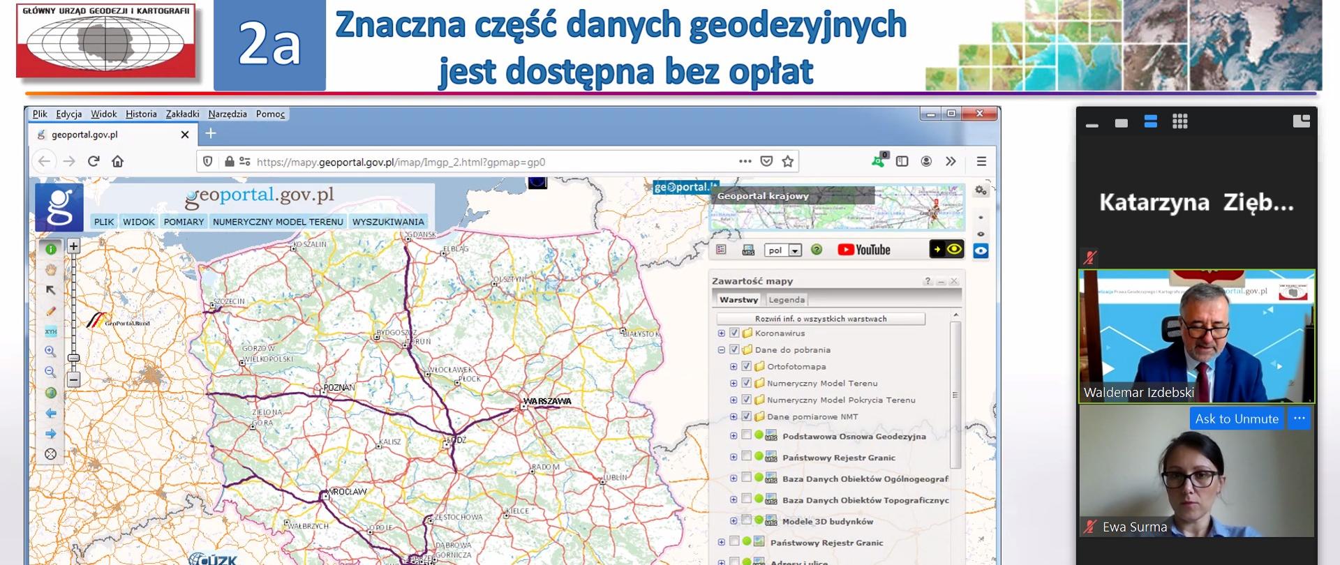 Zrzut ekranu z aplikacji ZOOM (programu do prowadzenia telekonferencji). 