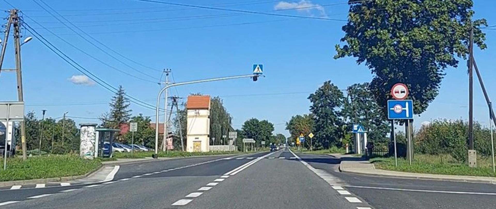 DK94 m. Kawice - przejście dla pieszych - kier. Lubin