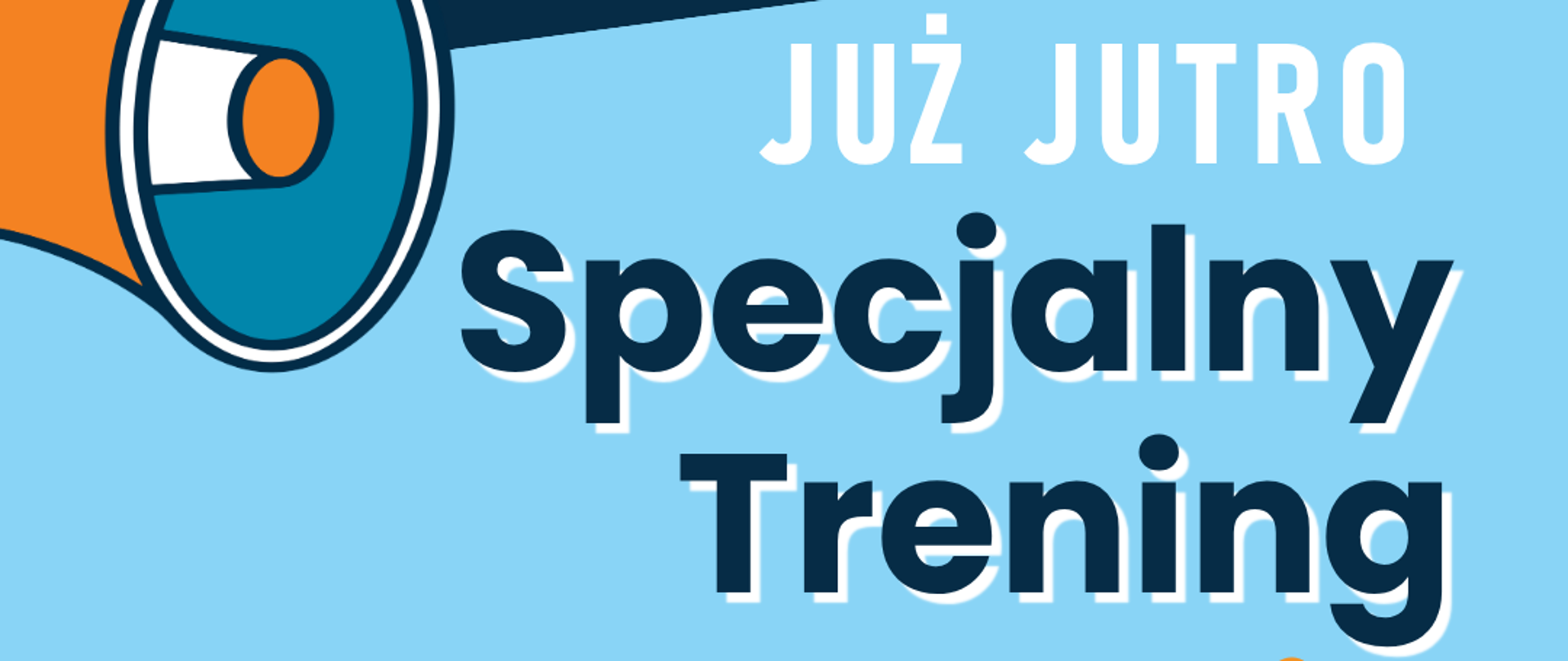 Baner reklamowy w niebieskiej kolorystyce z napisem Specjalny trening reagowania. 