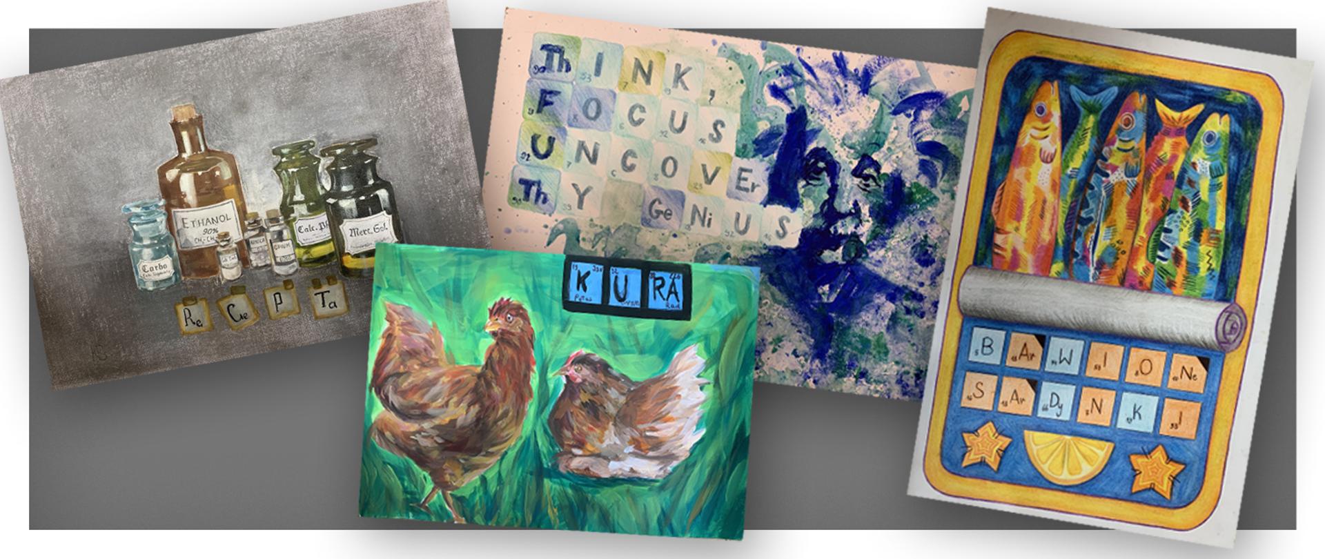 Prace nagrodzone na konkursie chemicznym.