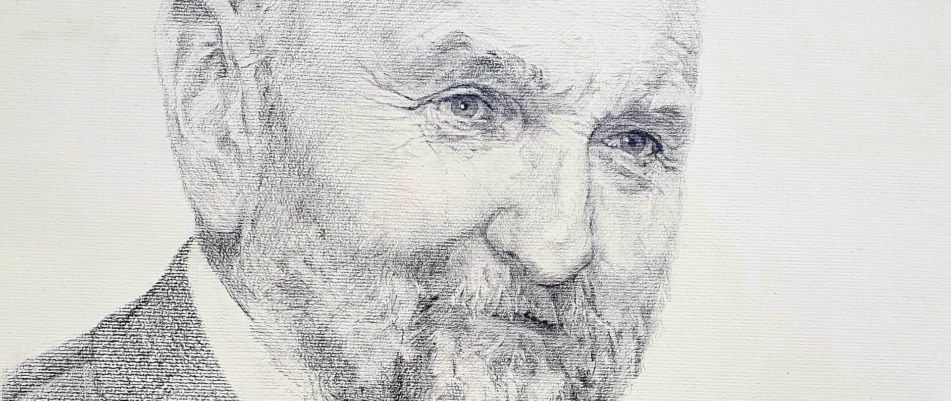 Rysunek - portret Stanisława Cukra zrealizowała Katarzyna Piątek absolwentka szkoły z roku 2015. Rysunek przedstawiający dyrektora szkoły narysowany jest ołówkiem na papierze. Dyrektor ubrany jest w białą koszulę i czarną marynarkę. Na rysunku jest uśmiechnięty, ma charakterystyczną brodę.