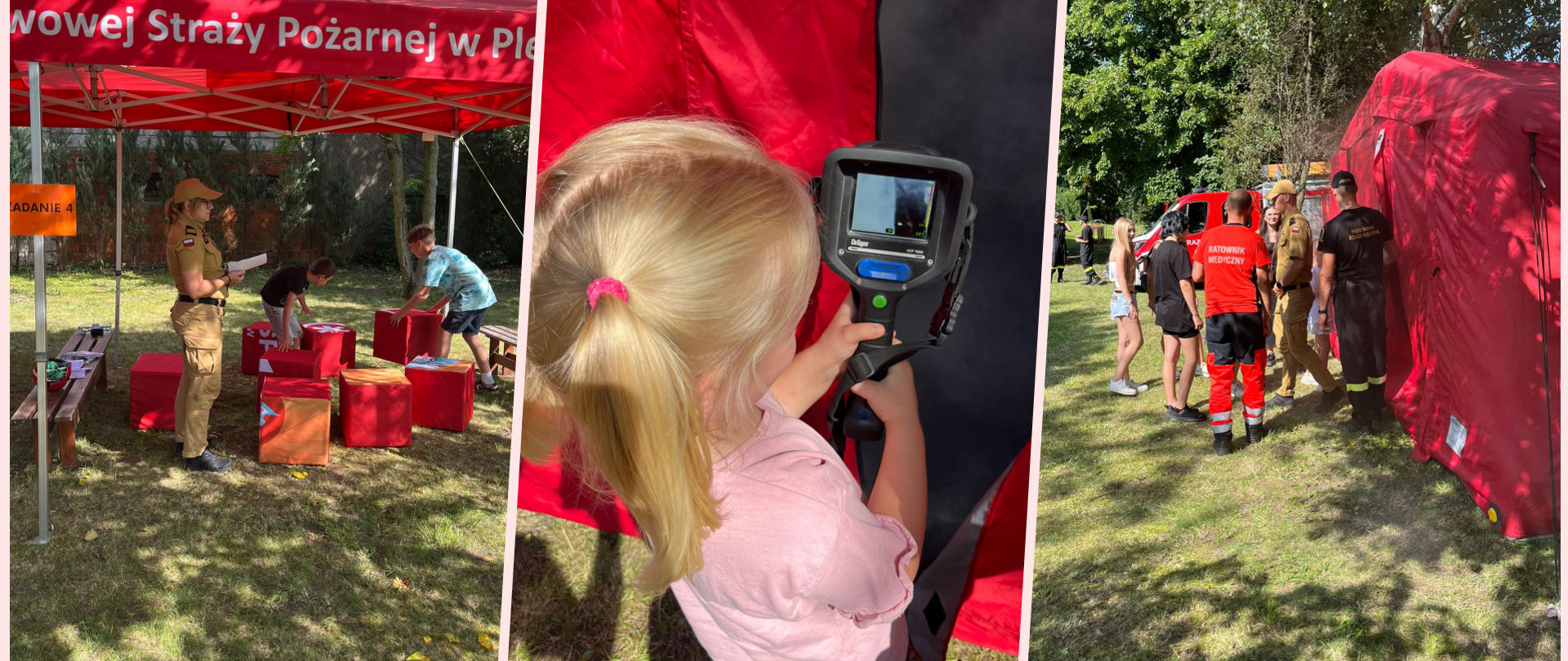 kolarz trzech zdjęć