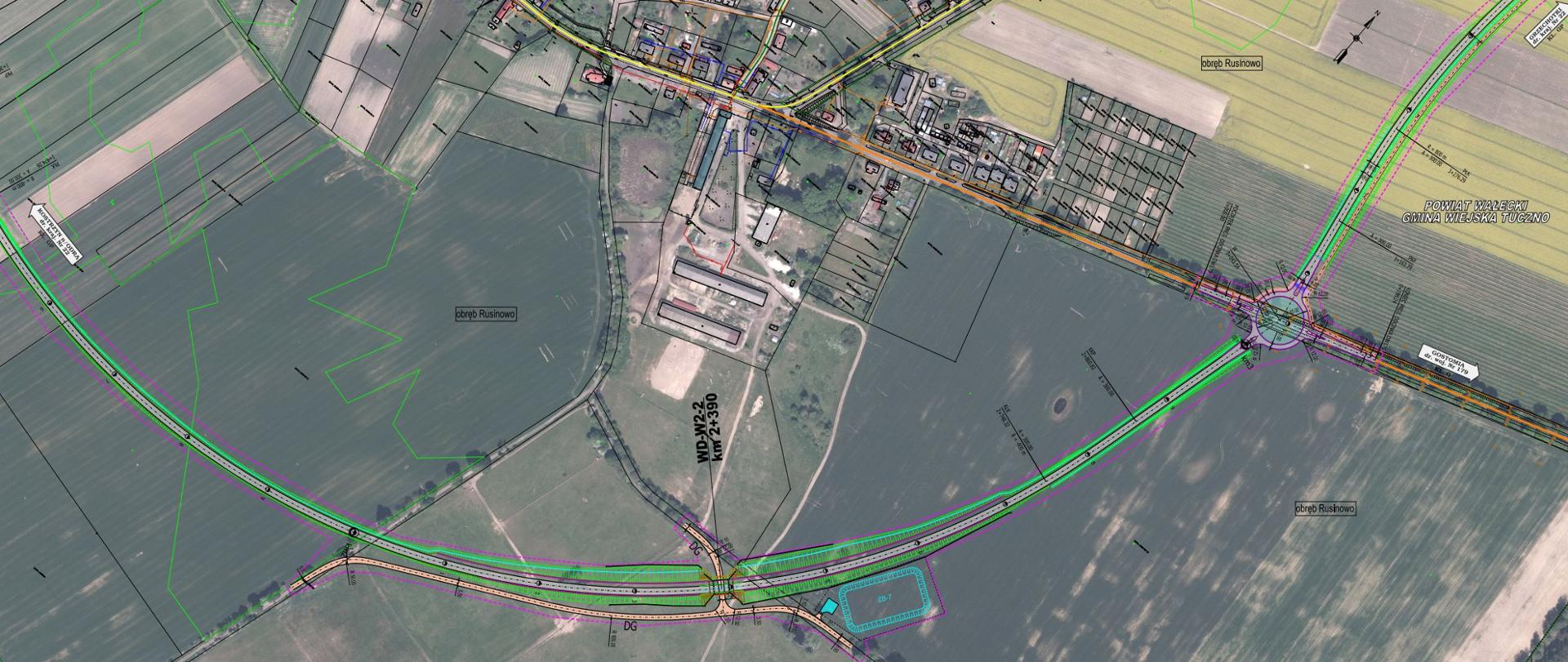 Obwodnica m. Rusinowo mapa