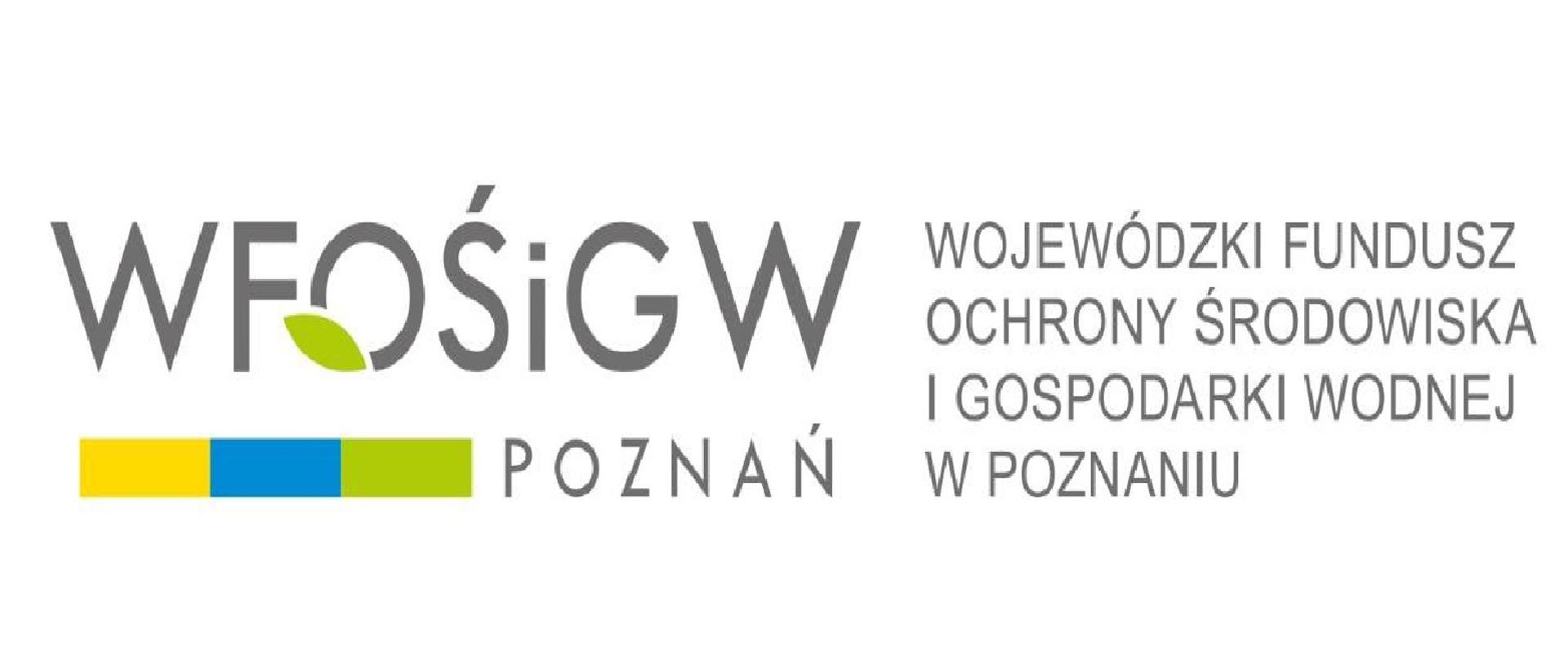 Logo Wojewódzkiego Funduszu Ochrony Środowiska i Gospodarki Wodnej w Poznaniu