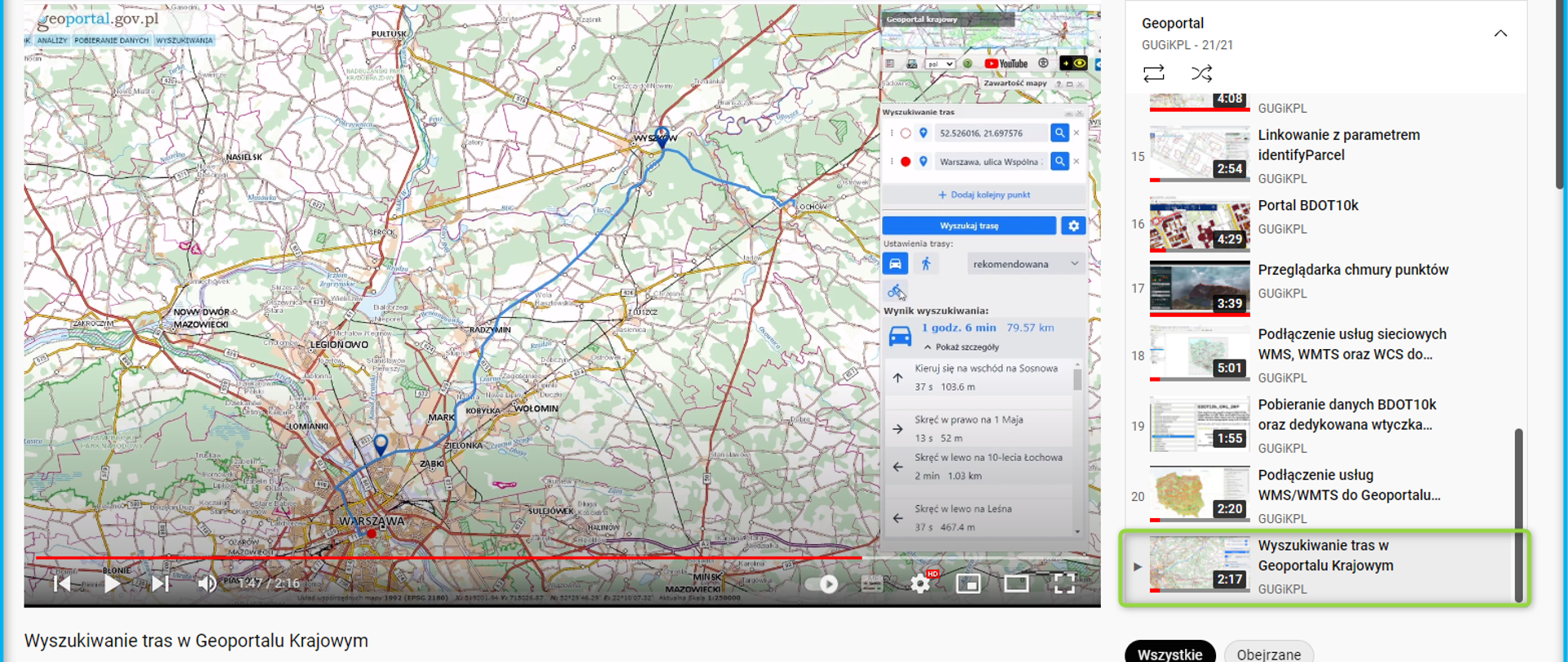 Zrzut ekranu ze strony youtube.com
