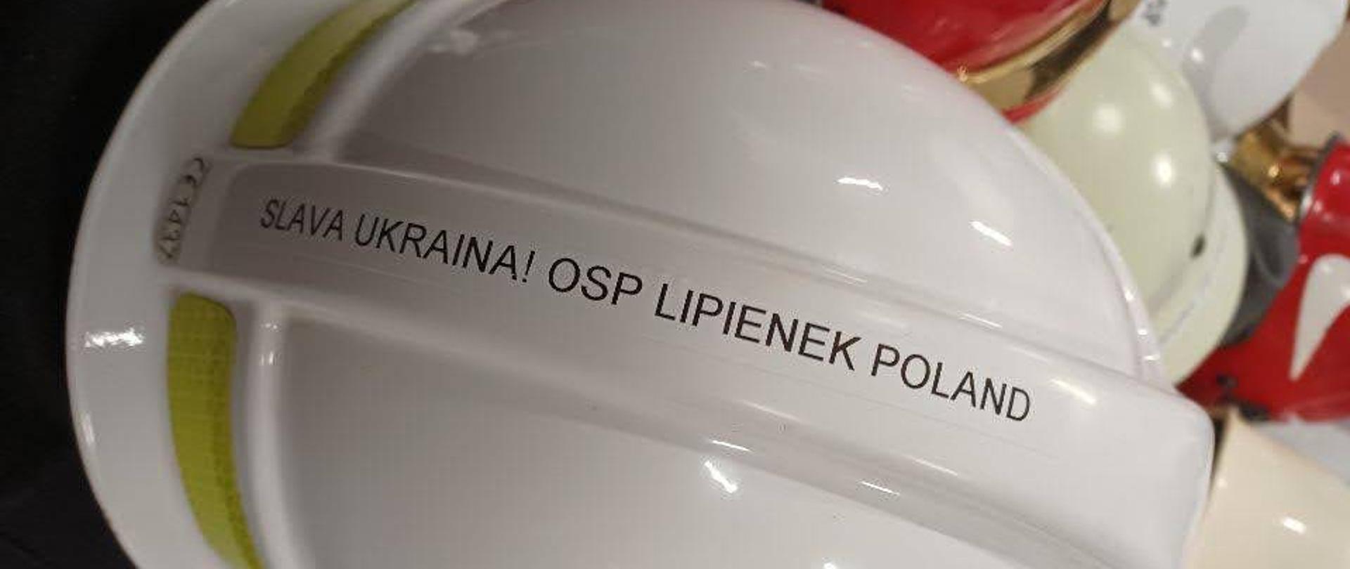 Hełm od OSP Lipienek dla strażaków z Ukrainy