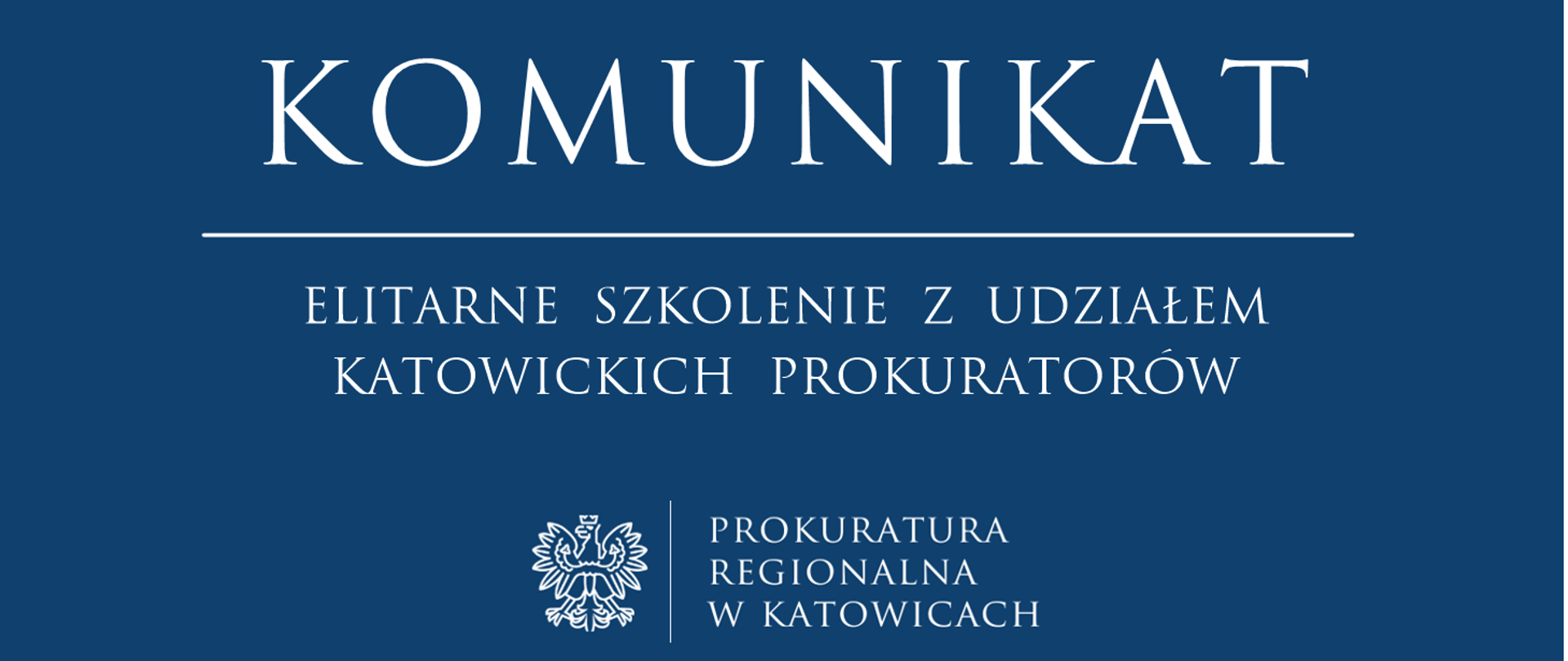 Komunikat o elitarnym szkoleniu z udziałem katowickich prokuratorów