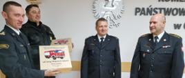 Pożegnanie ze służbą wieloletnich funkcjonariuszy KP PSP w Ciechanowie