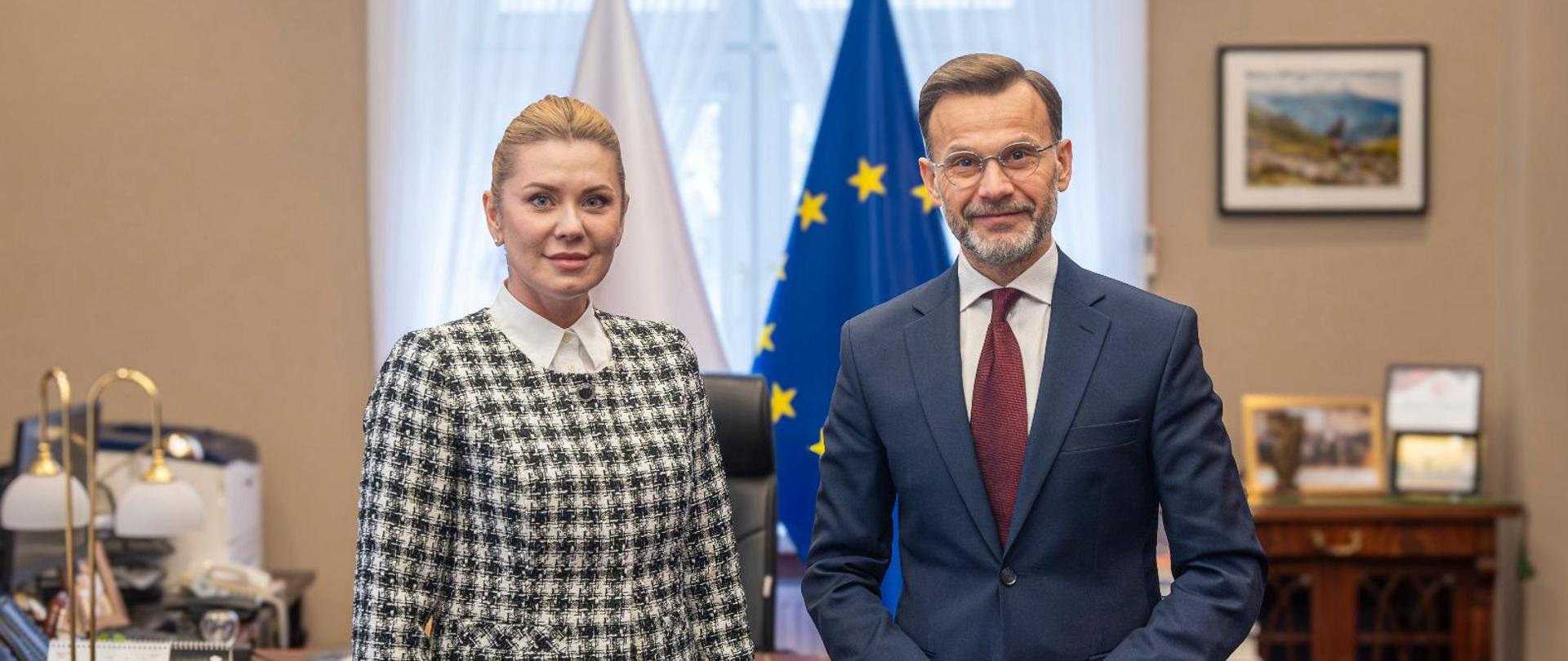 Ambasador Mołdawii Violeta Agrici z wizytą u wojewody podlaskiego Jacka Brzozowskiego