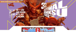 Grafika promująca sukces Aleksandry Monety – III miejsce w konkursie „Skok w przeszłość” za komiks „Nowy Wiśnicz Zamek i Klasztor”, w kategorii 16–18 lat.