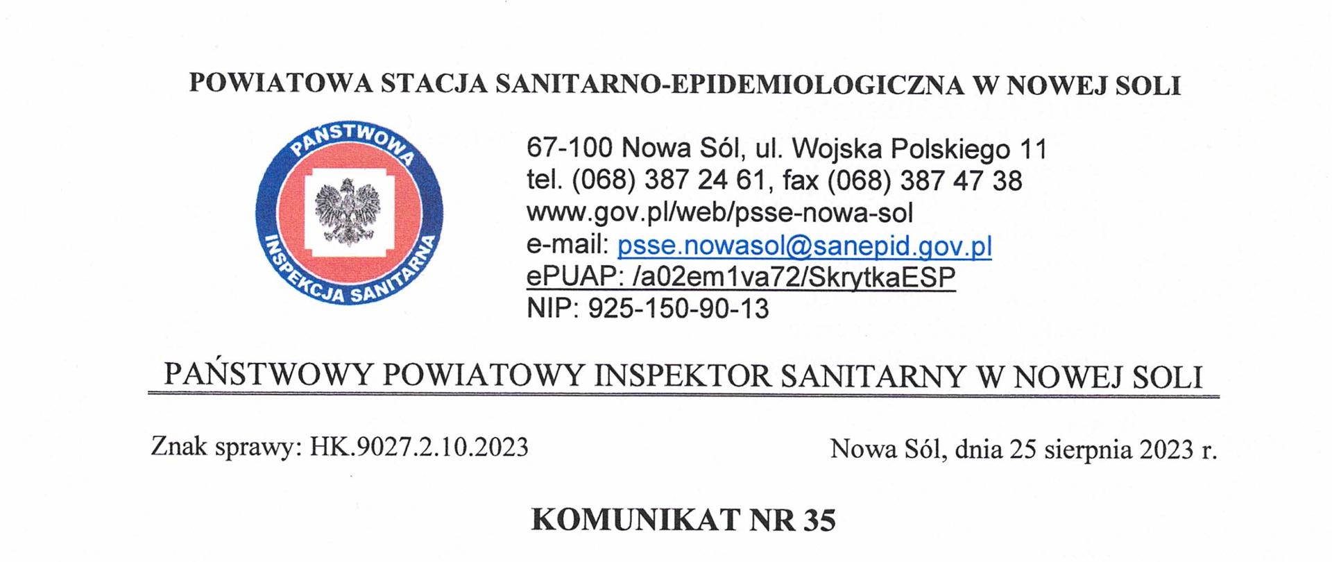 Komunikat nr 35 przydatność mowdk Lgiń