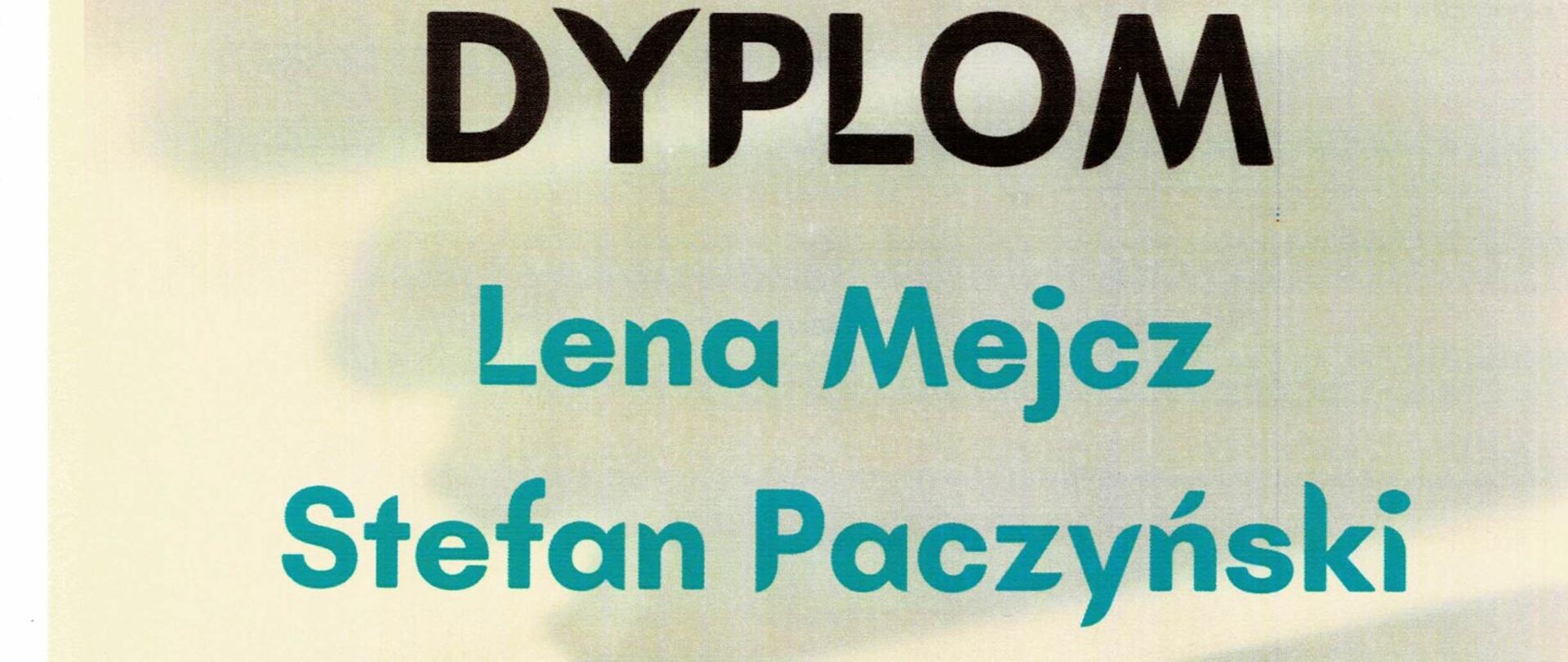 Dyplom - Nagroda specjalna za wykonanie utworu J. Haydna dla duetu uczniów PSM I stopnia im. E. Młynarskiego w Augustowie podczas I międzynarodowego konkursu duetów fortepianowych w Zambrowie
