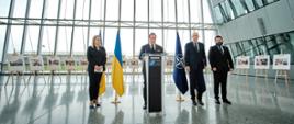 Ceremony at NATO Headquarters marks one-year of Russia’s war of aggression against Ukraine