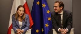 Na zdjęciu minister funduszy i polityki regionalnej Katarzyna Pełczyńska-Nałęcz i wiceminister funduszy i polityki regionalnej Jan Szyszko podczas konferencji