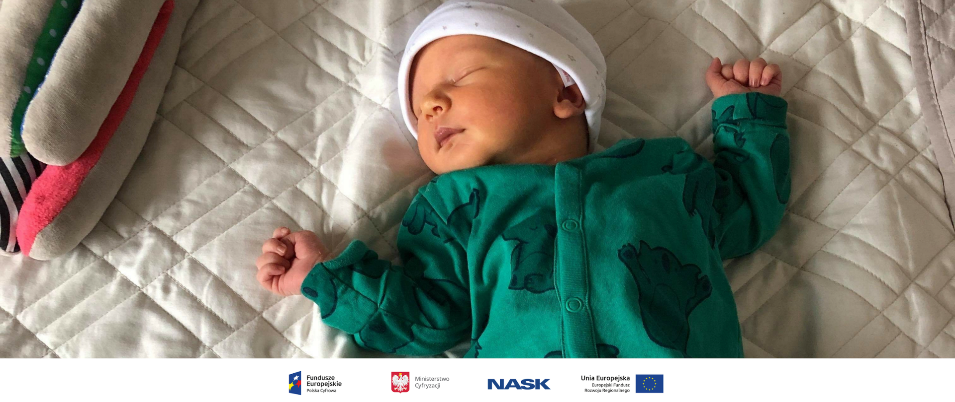 Śpiące niemowlę.