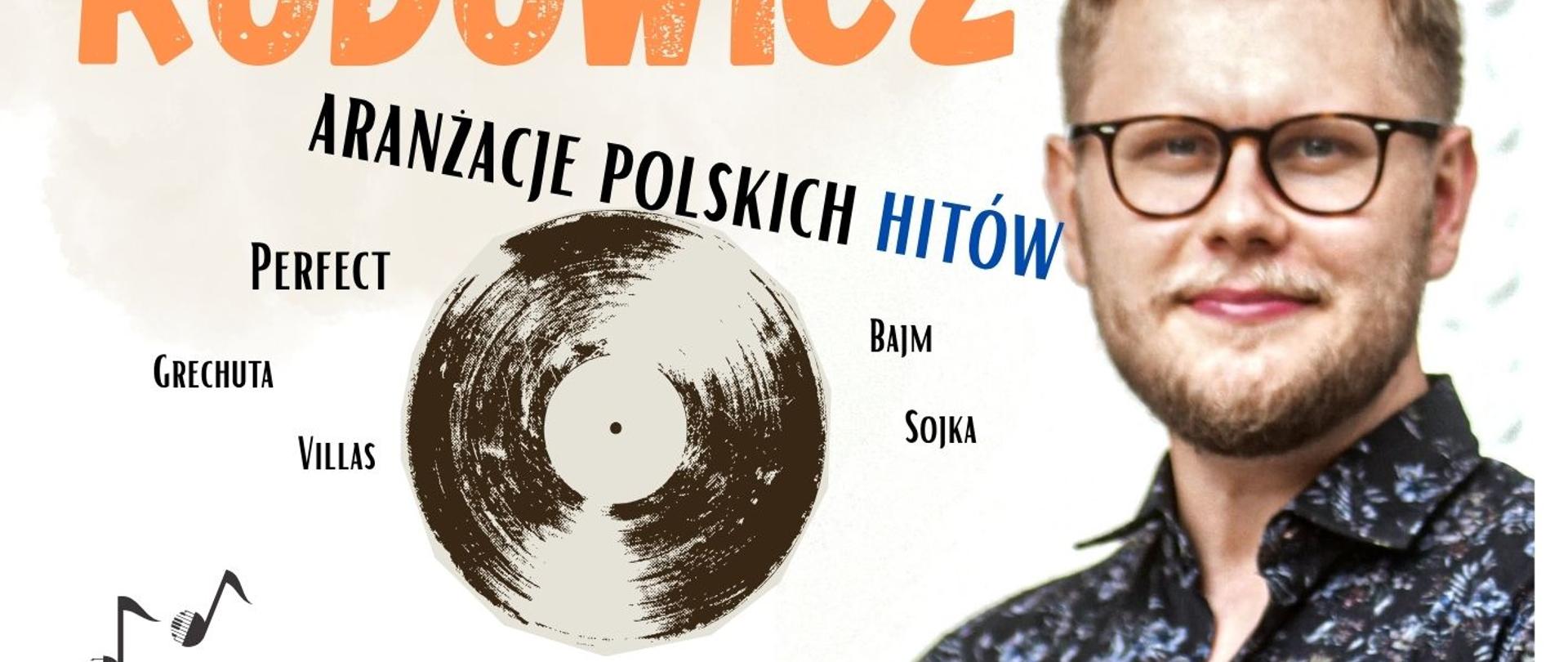 Plakat informacyjny dotyczący koncertu "Od Wodeckiego do Rodowicz" odbywającego się w dniu 07.11.2025 o godz. 18.00.