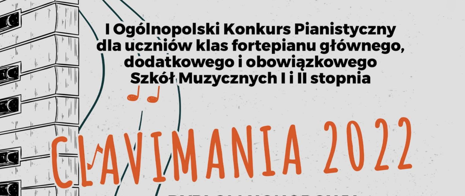Z prawej strony jest umieszczony rysunek klawiatury.
Na górze dyplomu widnieje logo Fundacji w Świecie Muzyki.
Poniżej: I Ogólnopolski Konkurs Pianistyczny dla uczniów klas fortepianu głównego, dodatkowego i obowiązkowego Szkół Muzycznych I i II stopnia Clavimania 2022
Dyplom honorowy najlepszego nauczyciela mgr Małgorzata Skitek-Staniszewskiej
Poniżej umieszczone zostały fotografie Jury: Maria Wosiek – Kraków- przewodnicząca Jury, Wilia Ochocka-Janusz – Warszawa, Agnieszka Lasko- Łódź, Manhattan-USA
Poniżej liczne loga sponsorów.
