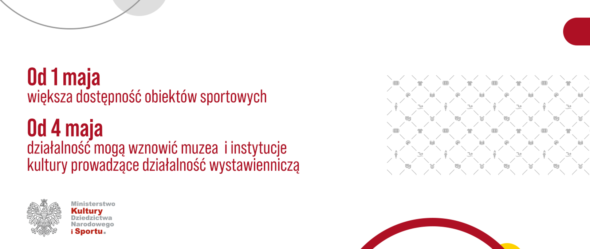 Od 1 maja większa dostępność obiektów sportowych. Muzea i galerie sztuki mogą wznowić działalność 4 maja