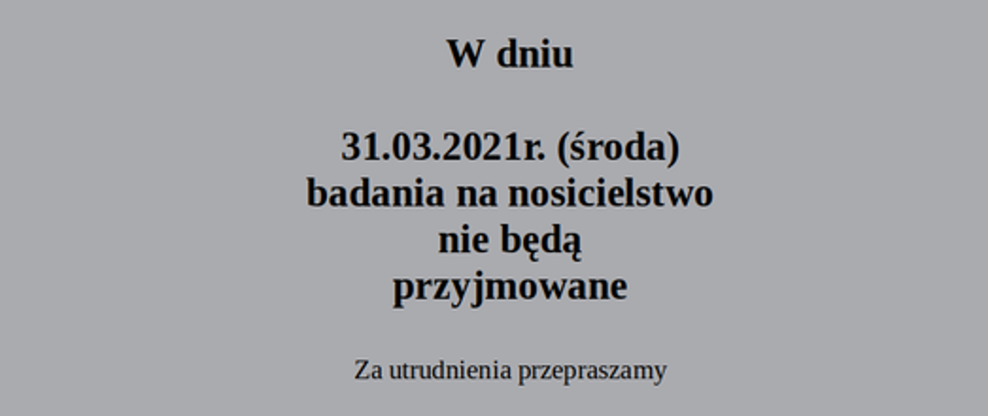 Badania na nosicielstwo odwołanie