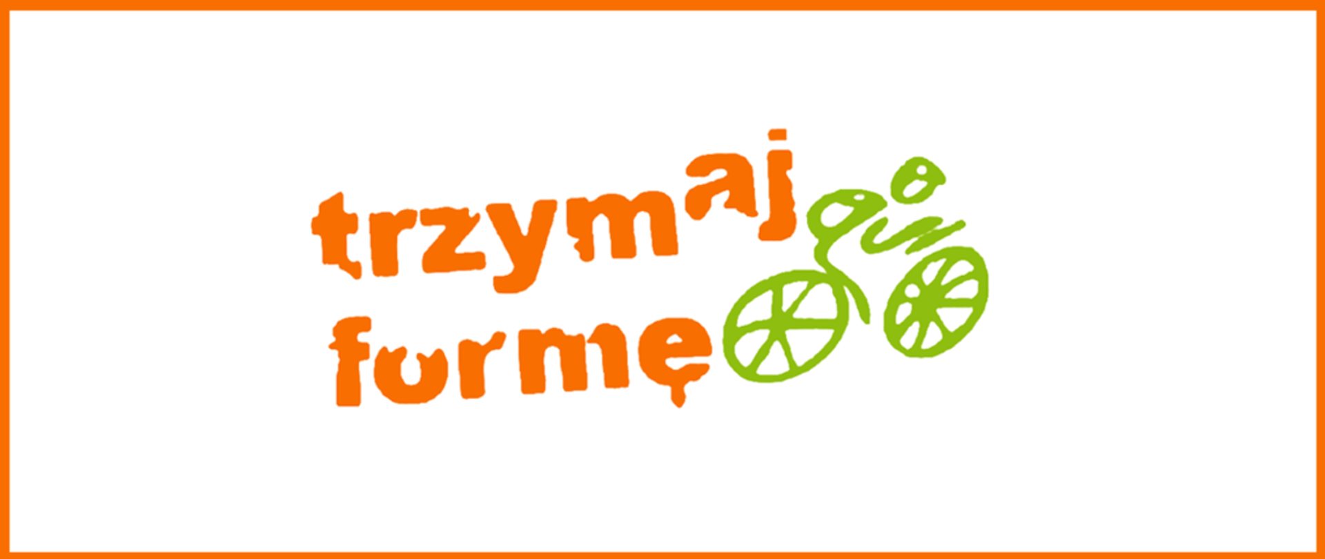 Trzymaj formę. Na obrazie postać na rowerze.