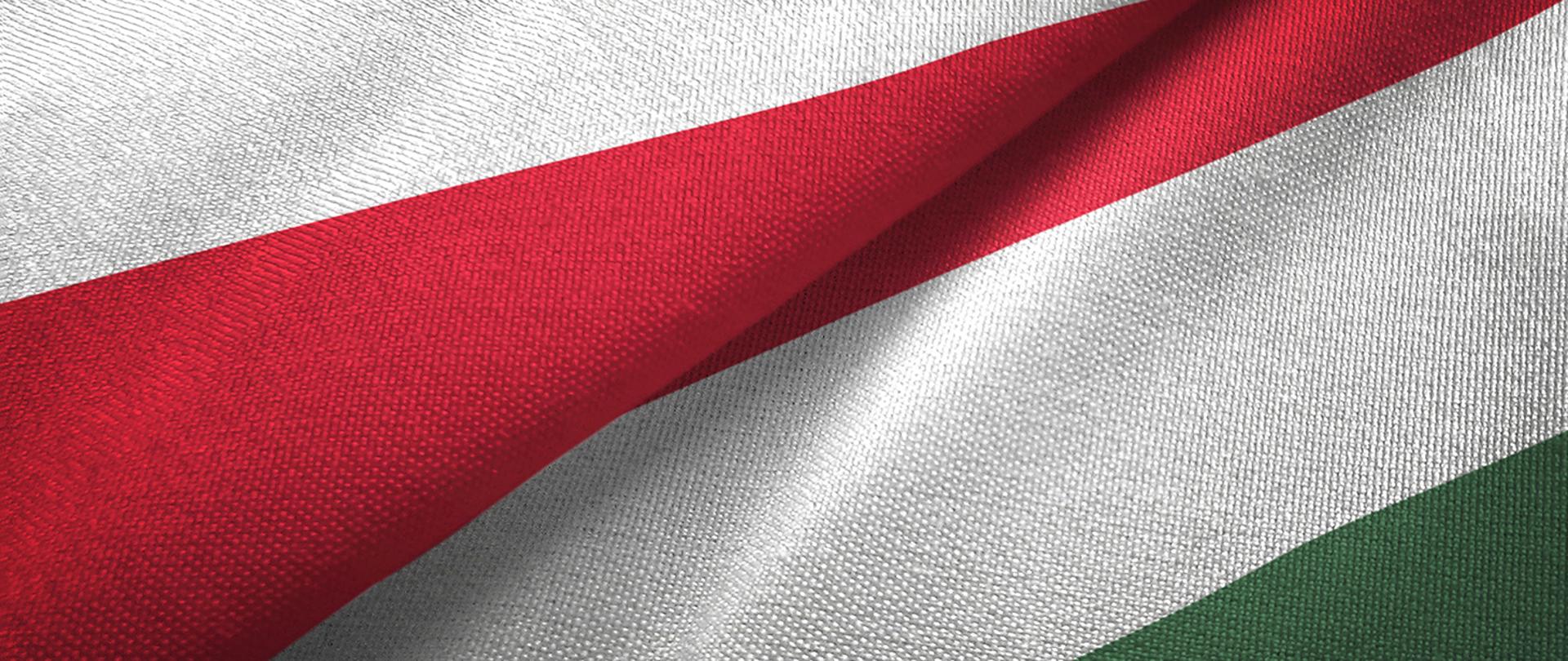 Połączona flaga Polski i Włoch