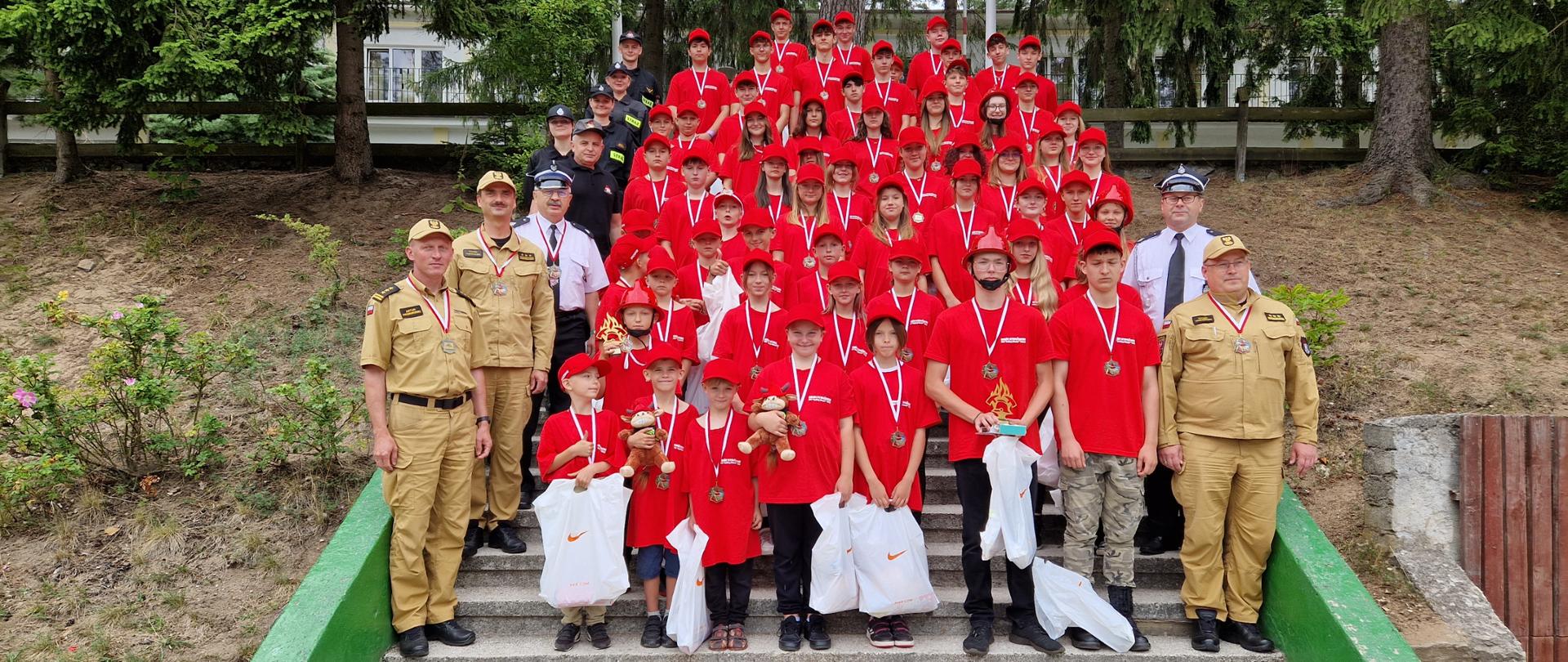 Zakończenie Obozu Młodzieżowych Drużyn Pożarniczych 2023 w Ośrodku "Leśny Dwór" w Ełku