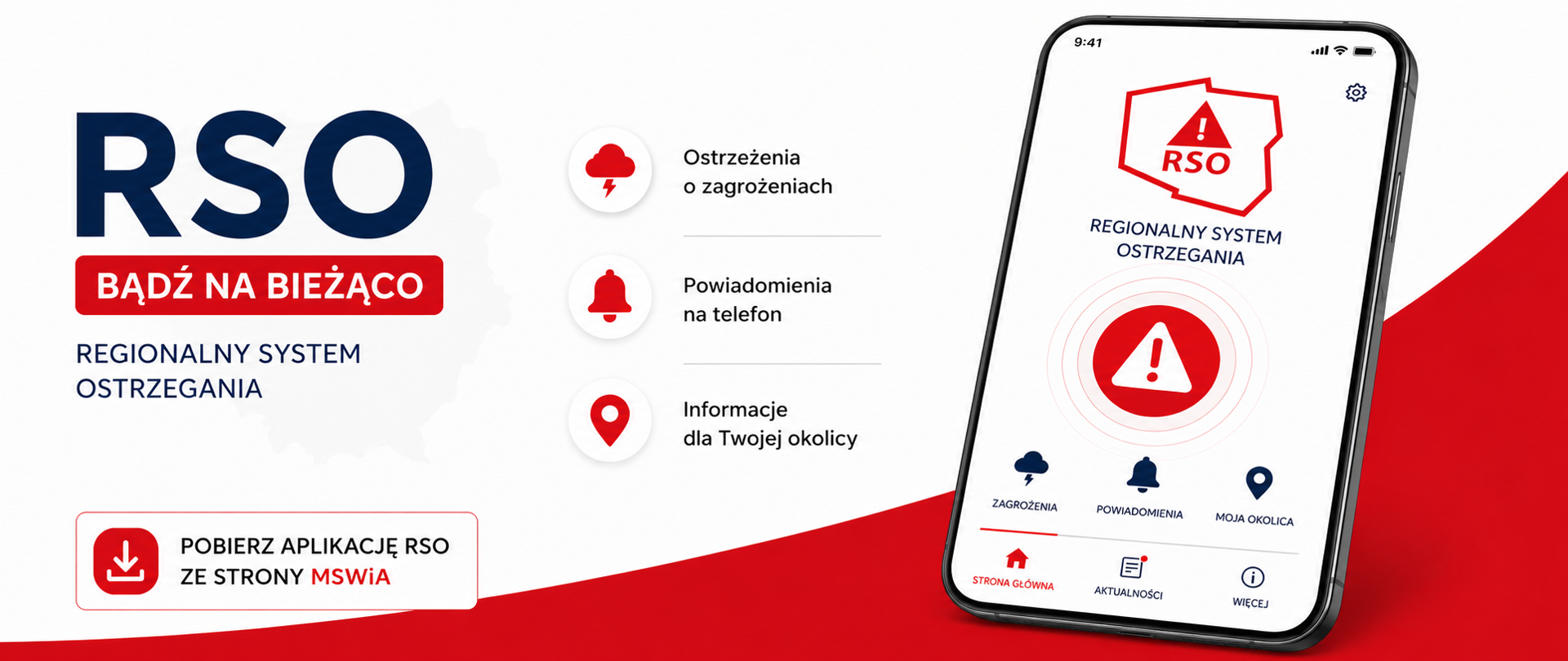 Pobierz aplikację RSO i otrzymuj aktualne ostrzeżenia
