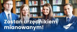 Grafika informująca o KSAP - Krajowej Szkole Administracji Publicznej. To unikalna, rządowa szkoła, która od 35 lat kształci liderów administracji - skutecznych, etycznych, gotowych do wyzwań współczesności. 