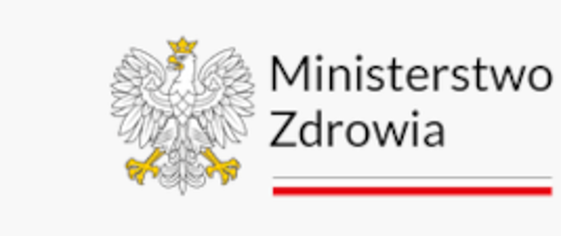 Orzeł i napis Ministerstwo Zdrowia