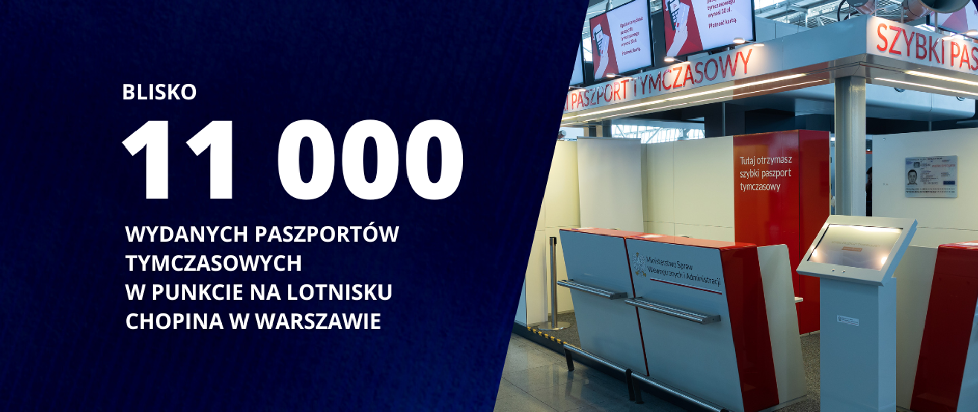 Blisko 11 000 wydanych paszportów tymczasowych w punkcie na Lotnisku Chopina w Warszawie