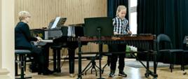 Galeria 16 zdjęć z audycji muzycznych z cyklu "Złota pięciolinia zaprasza" - 20.11.2025 - dzieci i nauczyciele grają na instrumentach