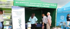 Zdjęcie przedstawia namiot Wojewódzkiego Inspektoratu Ochrony Roślin i Nasiennictwa w Lublinie.