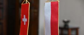 Flagi Polski i Szwajcarii