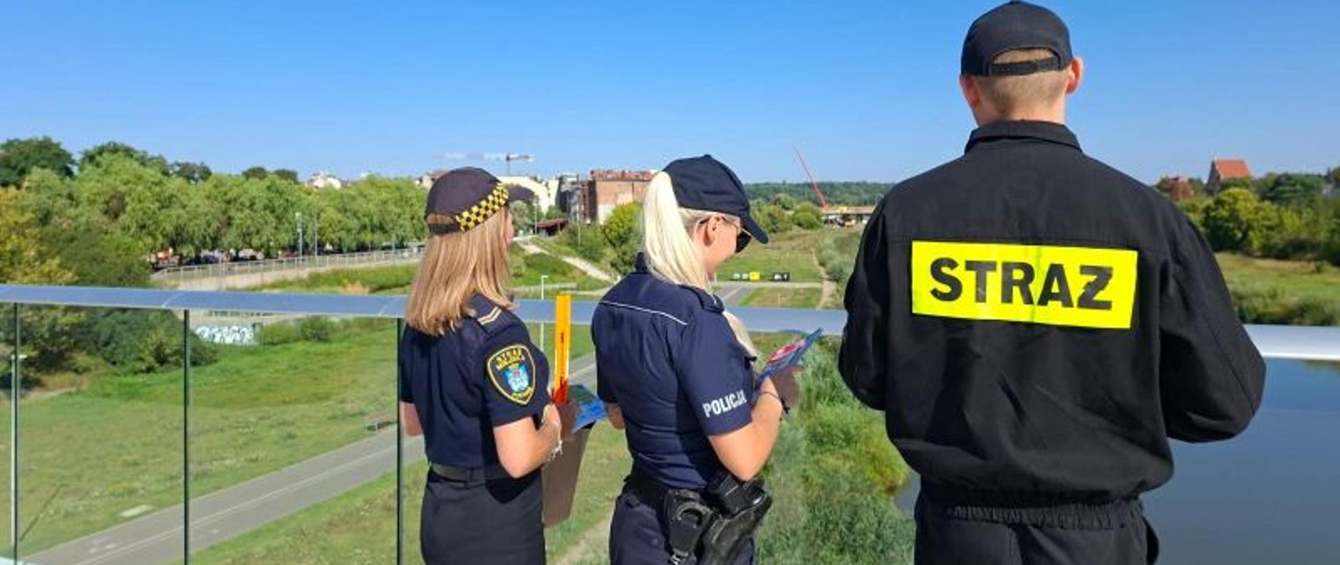 patrol nad kładką Berdychowską