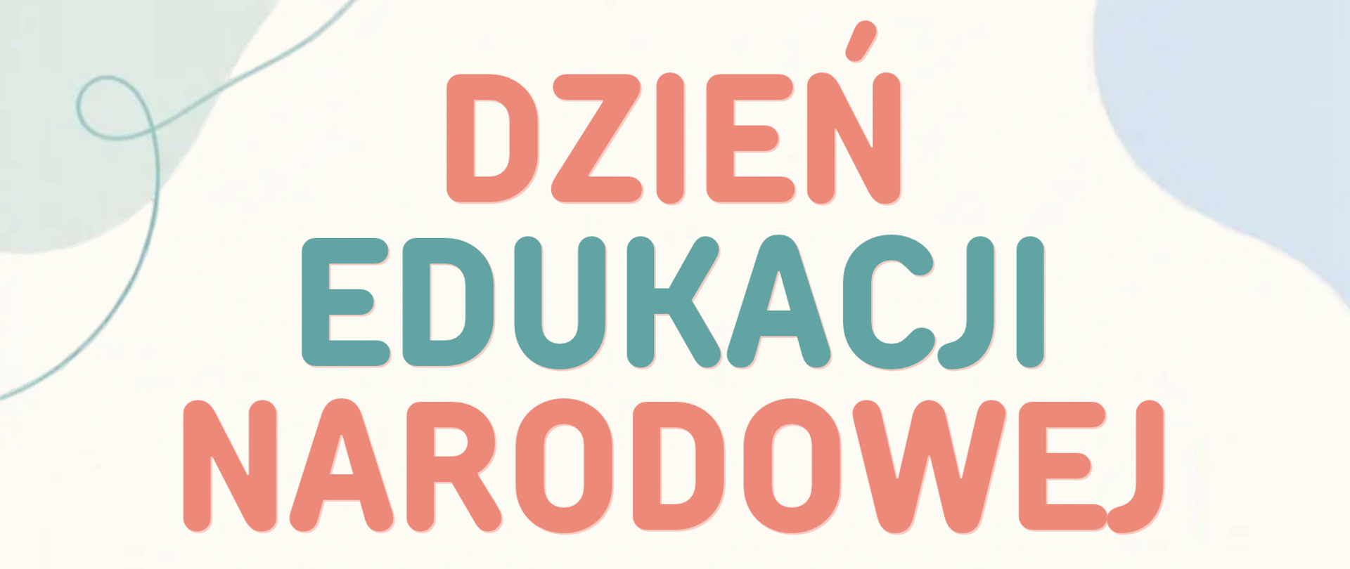 Plakat informujący o Dniu Edukacji Narodowej oraz o dniu wolnym od zajęć dydaktyczno-wychowawczych 14 października 2026 r. (środa). W dolnej części ilustracja otwartej książki, a wokół niej symbole edukacji. Całość utrzymana w pastelowej kolorystyce.