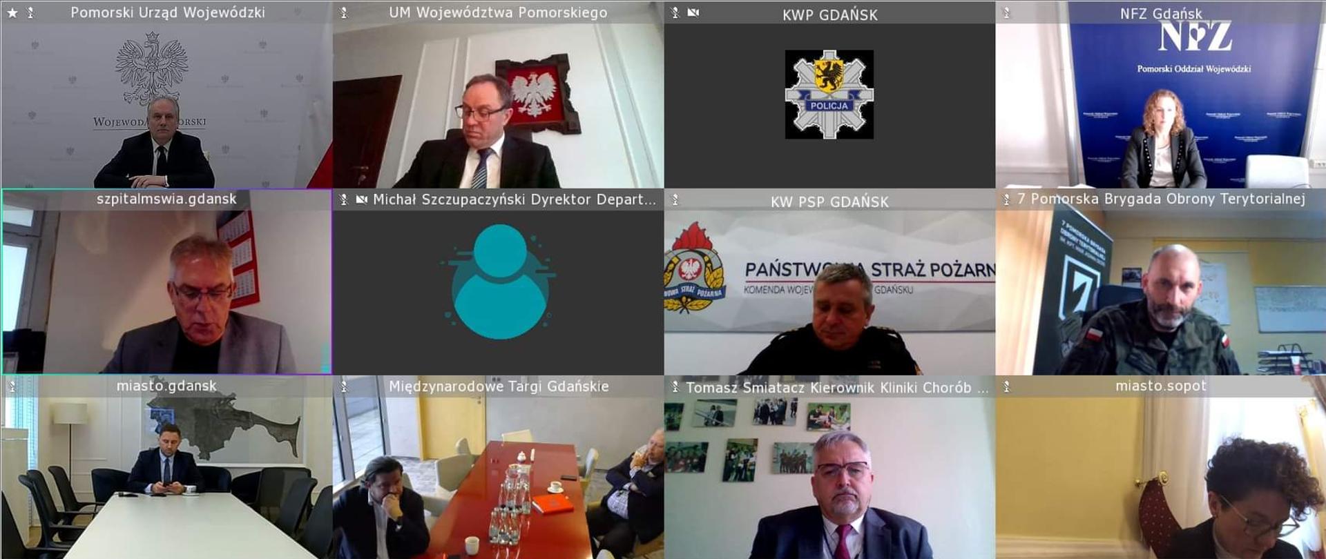 Zdjęcie przedstawia uczestników wideokonferencji.