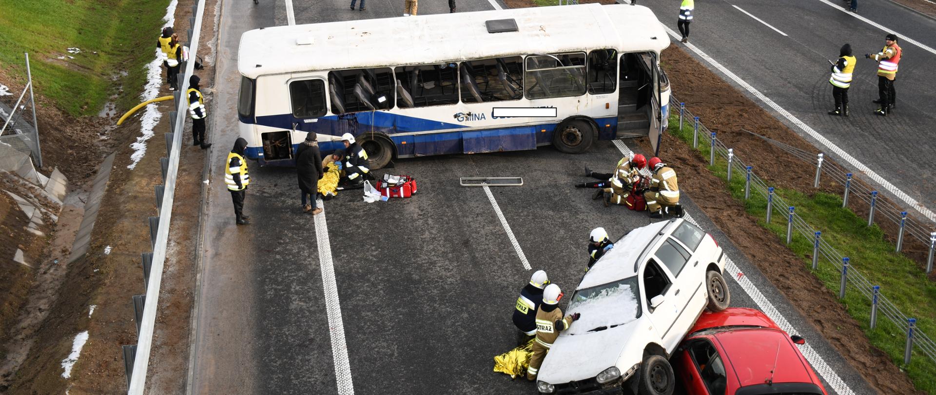 Widok z góry na miejsce ćwiczeń. 