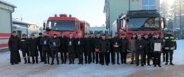 Uroczystość przekazania pojazdów ratowniczo – gaśniczych dla jednostek ochrony przeciwpożarowej powiatu sokólskiego