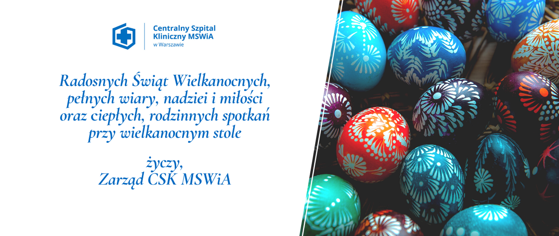 Życzenia Wielkanocne Szpital CSK MSWiA 