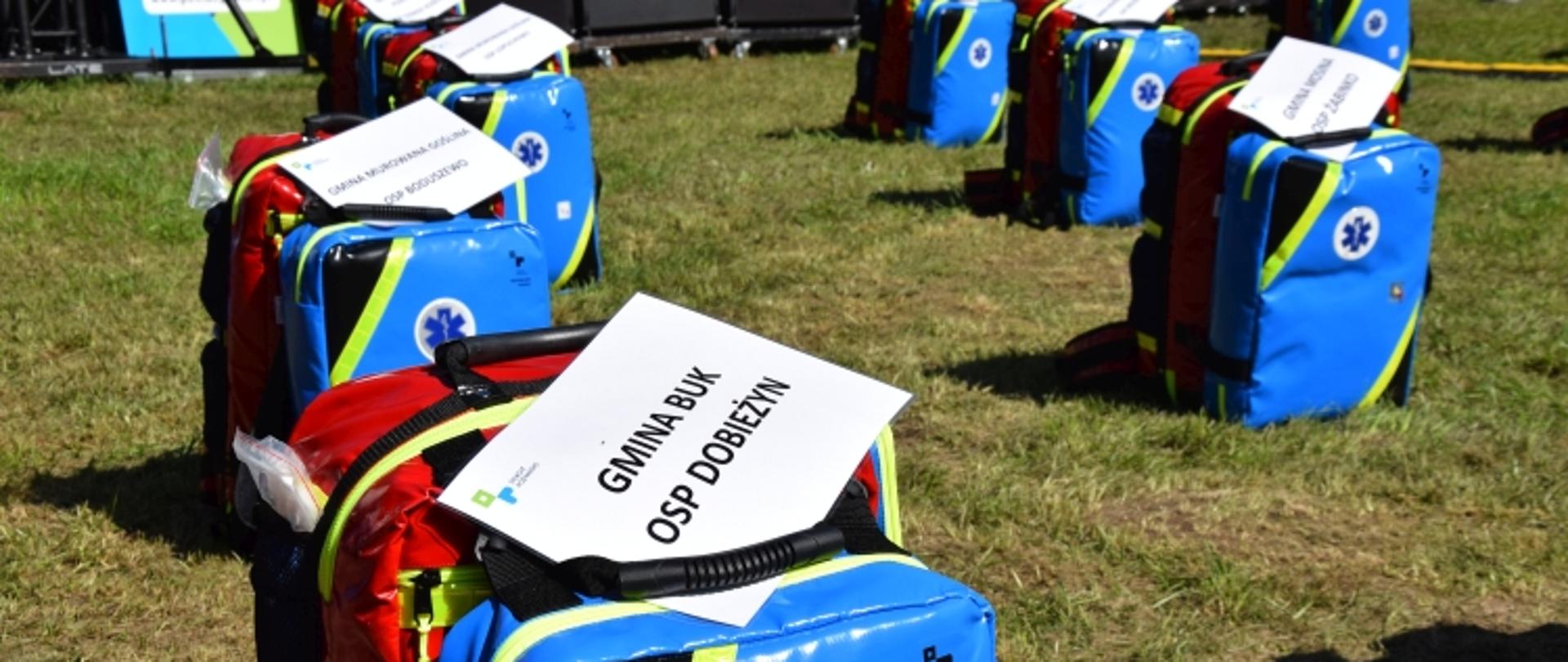 plecaki ratownicze przekazane jednostkom OSP