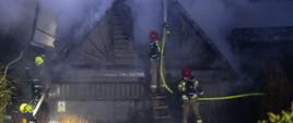 Pożar drewnianego budynku w Nowym Targu