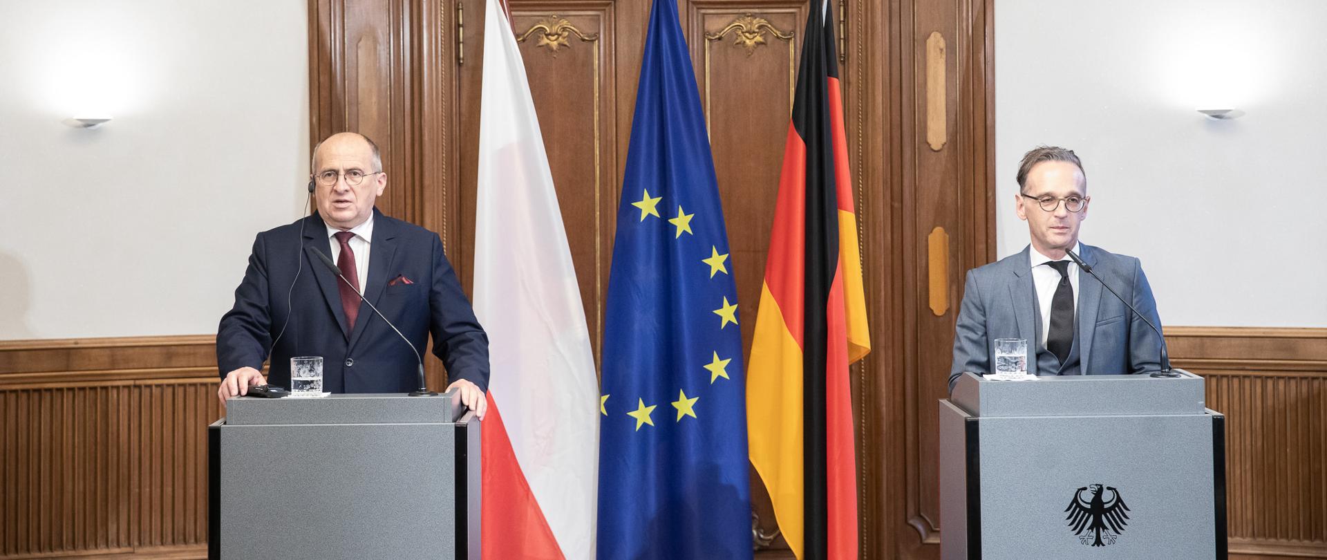 Minister Zbigniew Rau visits Berlin. Press conference with Minister Heiko Maas